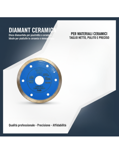 Disco Diamantato Ceramica Per Taglio Preciso Di Piastrelle Ø 115 x 1.6 mm