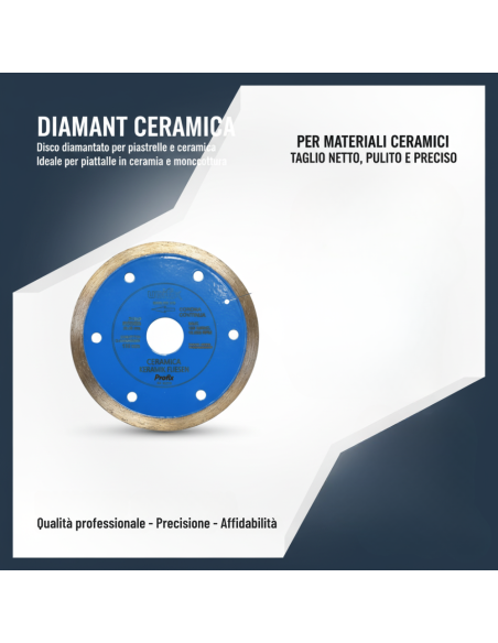 Disco Diamantato Ceramica Per Taglio Preciso Di Piastrelle Ø 115 x 1.6 mm