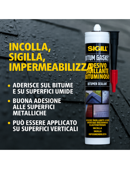 Bitum Gasket Adesivo Sigillante Impermeabilizzante 300 Ml