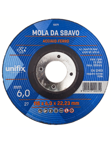 Mole Da Sbavo In Acciaio Professionale Per Lavorazioni Di Precisione Ø115 x 6,0 x 22 mm