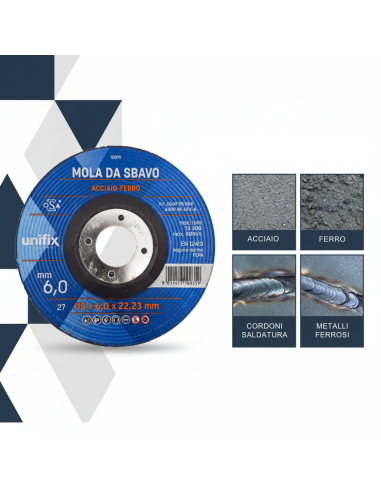 Mole Da Sbavo In Acciaio Professionale Per Lavorazioni Di Precisione Ø115 x 6,0 x 22 mm