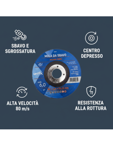 Mole Da Sbavo In Acciaio Professionale Per Lavorazioni Di Precisione Ø115 x 6,0 x 22 mm