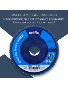 Disco Lamellare Abrasivo Zirconio Per Levigatura Ø 115 x 22 mm 2