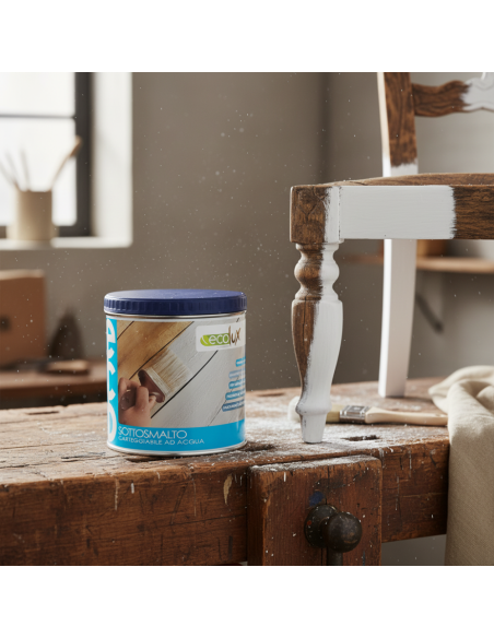 Ecolux Sottosmalto Acrilico Fondo Riempitivo Legno Bianco