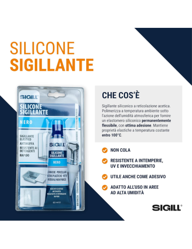 Silicone Sigillante Monocomponente Per Costruzioni 60 Ml