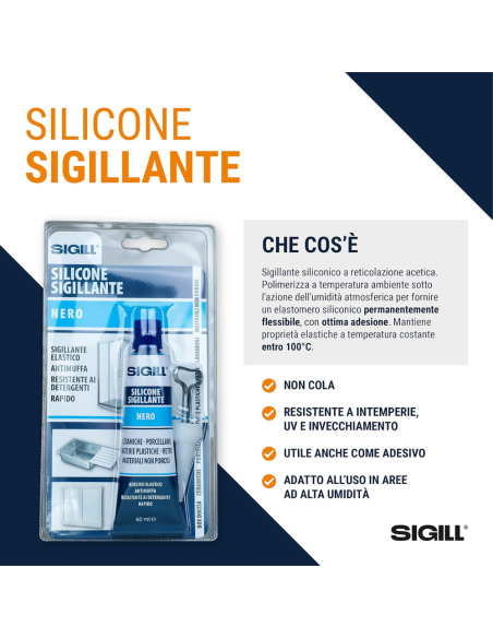 Silicone Sigillante Monocomponente Per Costruzioni 60 Ml