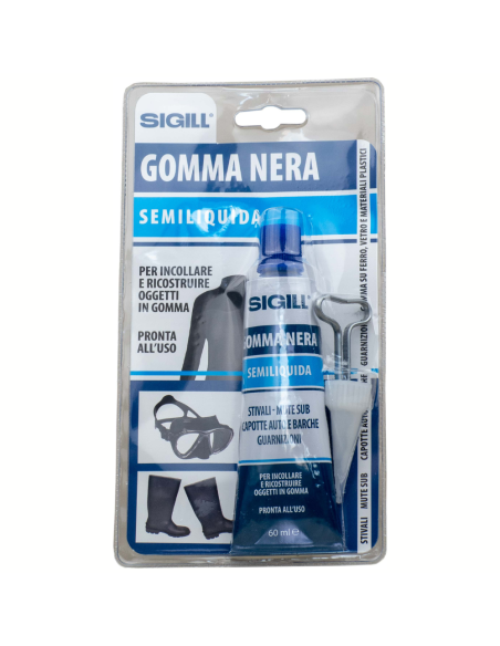 Gomma Nera Semiliquida Per Riparazioni E Ricostruzioni Professionali 60 ml