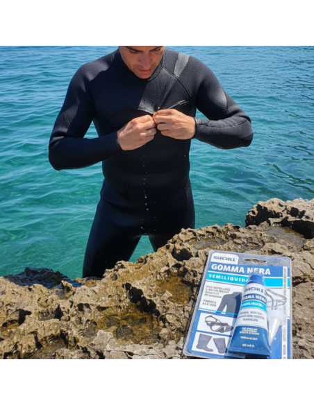 Gomma Nera Semiliquida Per Riparazioni E Ricostruzioni Professionali 60 ml