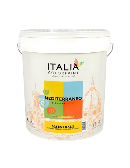 Idropittura Quarzo Acrilsilossanico Mediterraneo Maestrale Bianco - Italia ColorPaint