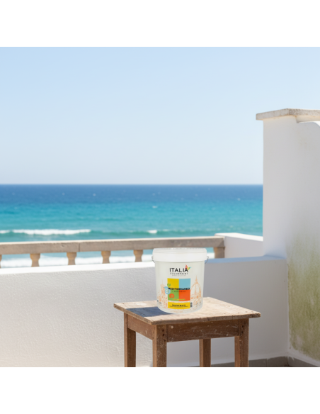 Idropittura Quarzo Acrilsilossanico Mediterraneo Maestrale Bianco Italia ColorPaint - foto 4