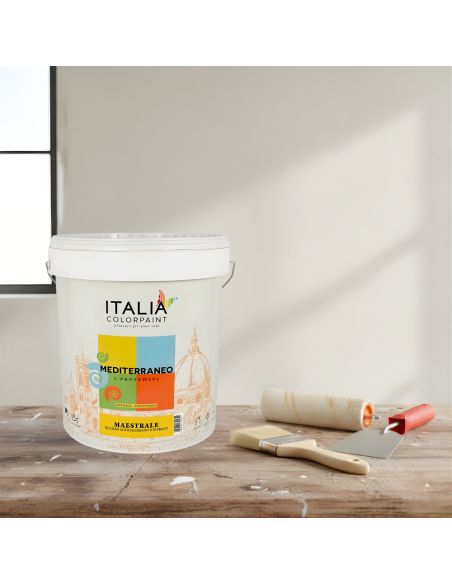 Idropittura Quarzo Acrilsilossanico Mediterraneo Maestrale Bianco Italia ColorPaint - foto 6
