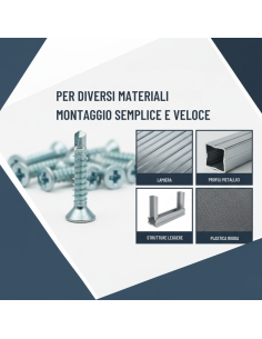 Viti Autoforanti Zincate Bianche Per Fissaggi 50 Pezzi 2