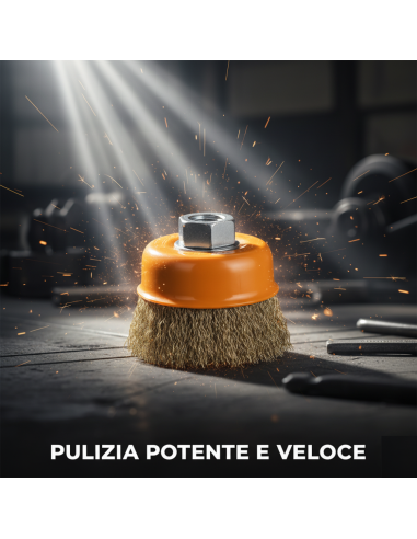 Spazzola A Tazza Con Filo Ondulato Per Elettroutensili Professionali