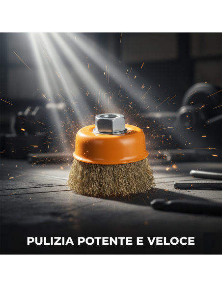 Spazzola A Tazza Con Filo Ondulato Per Elettroutensili Professionali