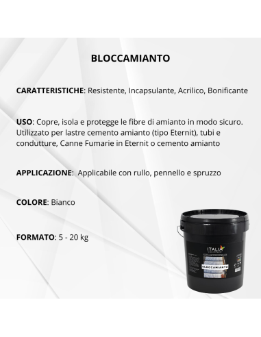 Bloccamianto Incapsulante Elastomerico Per Sicurezza Amianto Colore Bianco Italia ColorPaint - foto 3