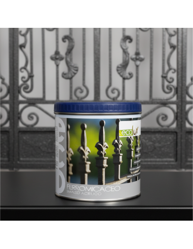Ecolux Smalto Ferromicaceo Antichizzante Acrilico Grigio Scuro 8010