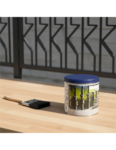 Ecolux Smalto Ferromicaceo Antichizzante Acrilico Grigio Scuro 8010