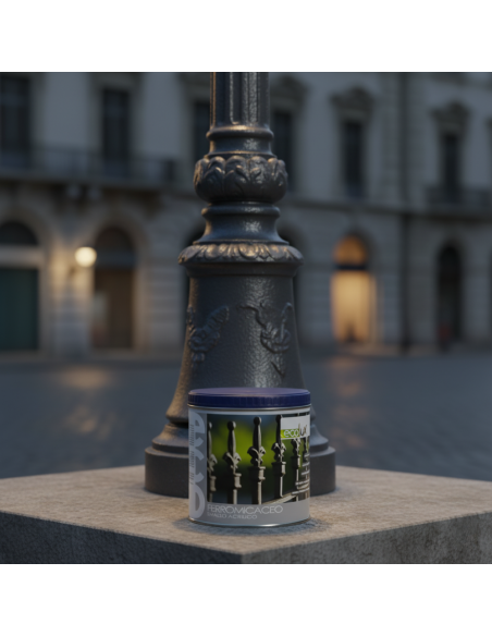 Ecolux Smalto Ferromicaceo Antichizzante Acrilico Grigio Scuro 8010