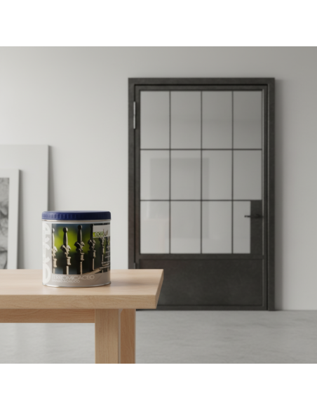 Ecolux Smalto Ferromicaceo Antichizzante Acrilico Grigio Scuro 8010