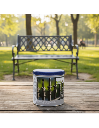 Ecolux Smalto Ferromicaceo Antichizzante Acrilico Grigio Scuro 8010