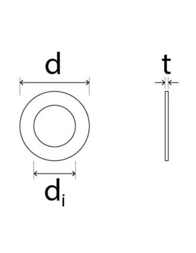 Rondella Piana Zincata Bianca Ø 14 mm Pezzi 10