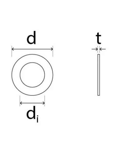 Rondella Piana Zincata Bianca Ø 14 mm Pezzi 10