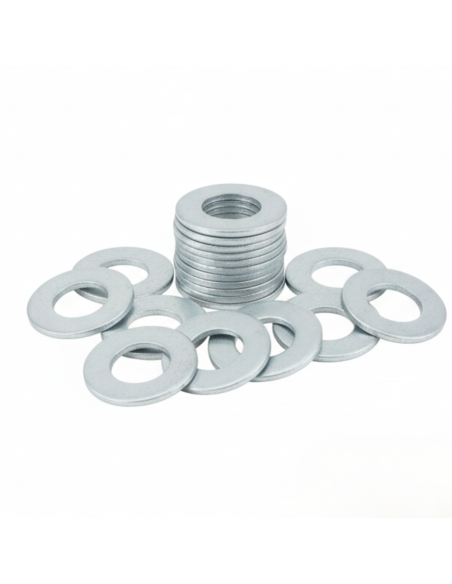 Rondella Piana Zincata Bianca Ø 14 mm Pezzi 10