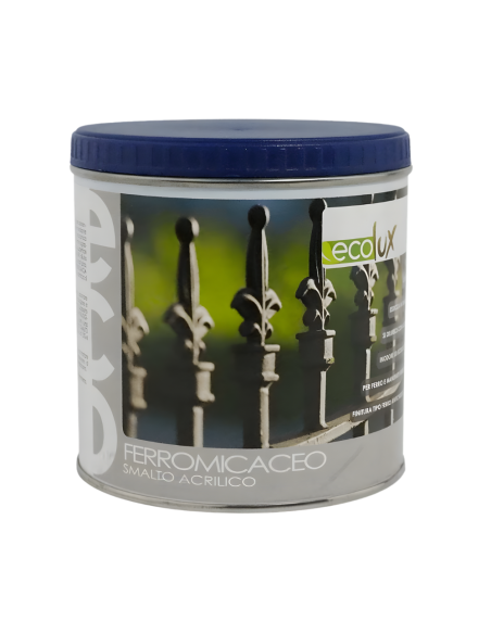 Ecolux Smalto Ferromicaceo Antichizzante Acrilico Grigio Medio 8011