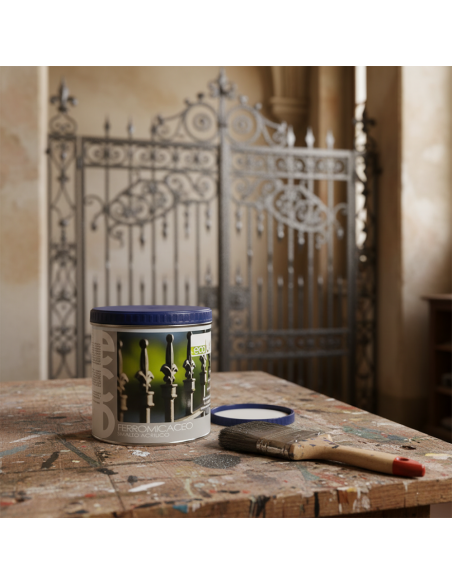 Ecolux Smalto Ferromicaceo Antichizzante Acrilico Grigio Medio 8011