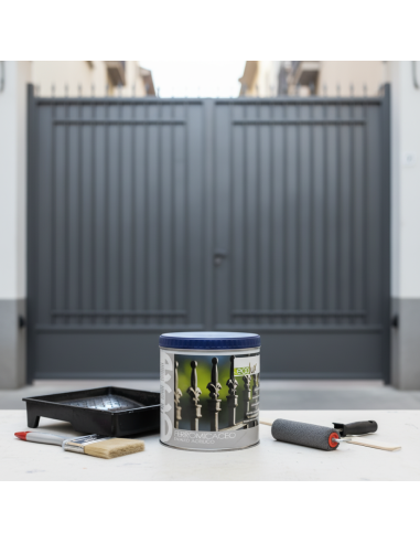 Ecolux Smalto Ferromicaceo Antichizzante Acrilico Grigio Medio 8011