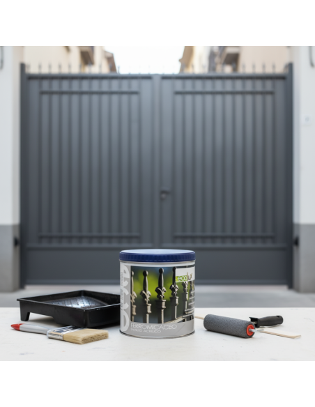 Ecolux Smalto Ferromicaceo Antichizzante Acrilico Grigio Medio 8011