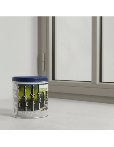 Ecolux Smalto Ferromicaceo Antichizzante Acrilico Grigio Chiaro 8012