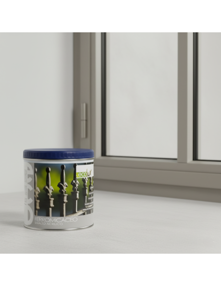 Ecolux Smalto Ferromicaceo Antichizzante Acrilico Grigio Chiaro 8012