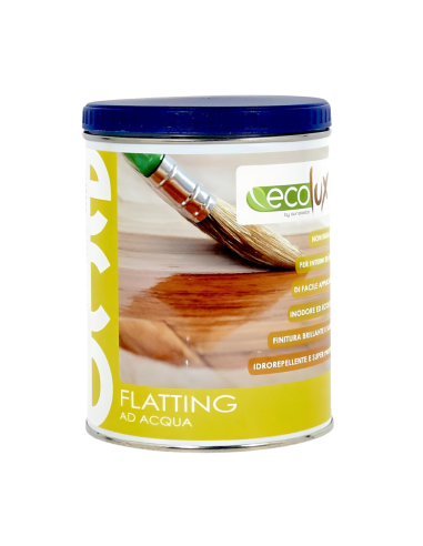 Ecolux Flatting Ad Acqua Vernice Legno Satinata Trasparente