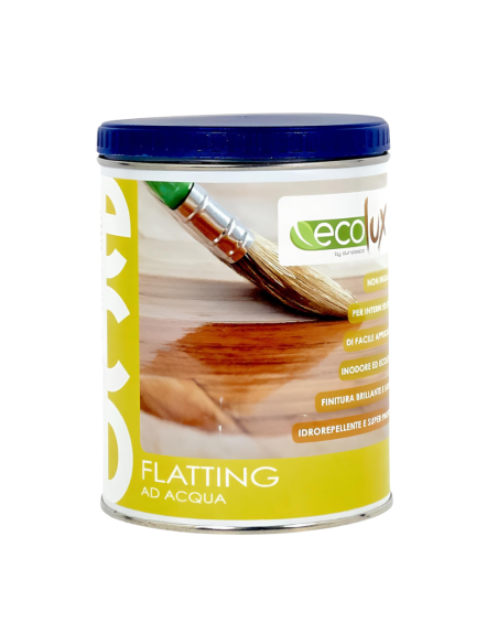 Ecolux Flatting Ad Acqua Vernice Legno Satinata Trasparente