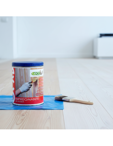 Impregnante Fondo Protettivo Acrilico Pigmentato Bianco Per Legno Ecolux DURIPLASTIC - foto 2