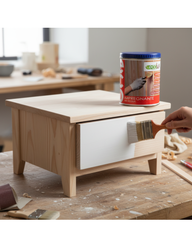 Impregnante Fondo Protettivo Acrilico Pigmentato Bianco Per Legno Ecolux