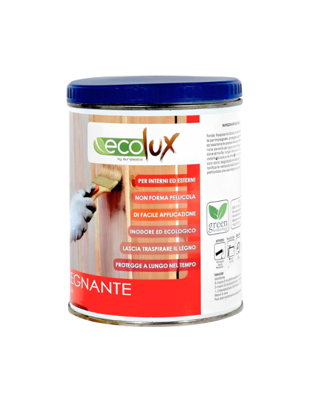 Impregnante Fondo Protettivo Acrilico Pigmentato Bianco Per Legno Ecolux DURIPLASTIC - foto 4