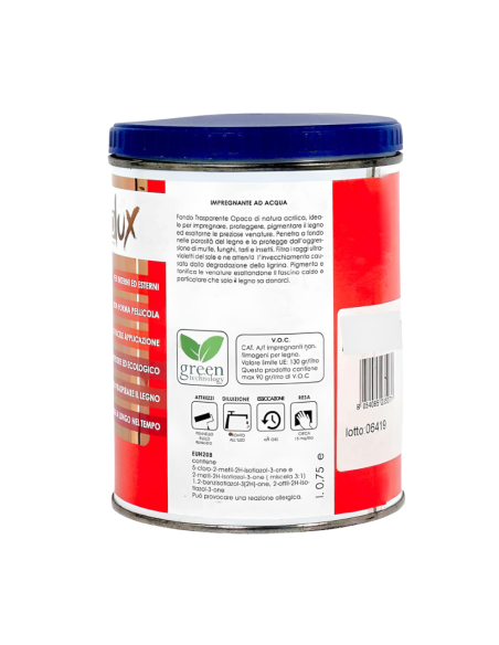 Impregnante Fondo Protettivo Acrilico Pigmentato Bianco Per Legno Ecolux