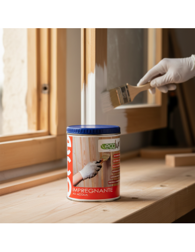 Impregnante Fondo Protettivo Acrilico Pigmentato Bianco Per Legno Ecolux