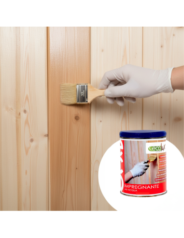 Impregnante Fondo Protettivo Acrilico Pigmentato Rovere Per Legno Ecolux