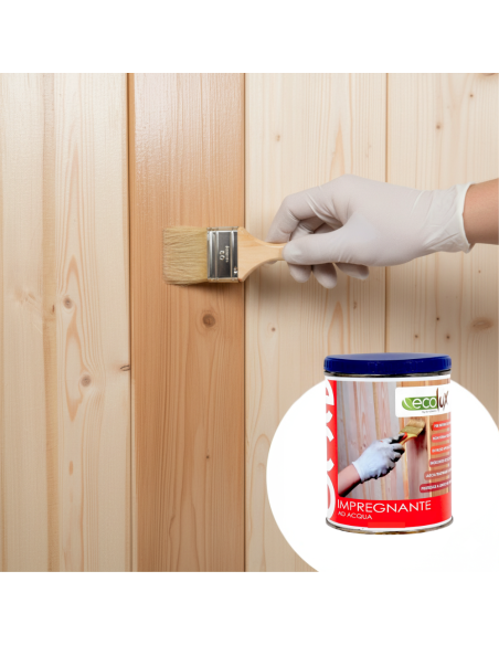 Impregnante Fondo Protettivo Acrilico Pigmentato Rovere Per Legno Ecolux