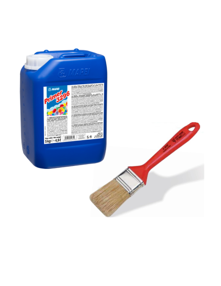 Primer Acrilico ad Acqua 3296 5 kg Pennellessa Tripla 60 mm Setola Bionda