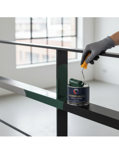 Ferroplus Gel Smalto Antiruggine Verde Muschio Per Ferro E Metallo 750 ml