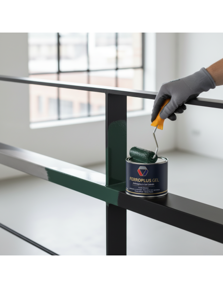 Ferroplus Gel Smalto Antiruggine Verde Muschio Per Ferro E Metallo 750 ml