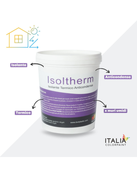 Ciclo Isolamento Termico Muri Isoltherm Fissativo Bioattiva Paintherm per mq 15