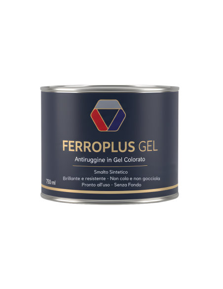 Ferroplus Gel Smalto Antiruggine Grigio Grafite Per Ferro E Metallo 750 ml