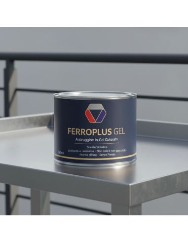 Ferroplus Gel Smalto Antiruggine Grigio Grafite Per Ferro E Metallo 750 ml