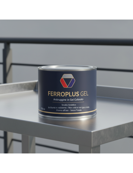 Ferroplus Gel Smalto Antiruggine Grigio Grafite Per Ferro E Metallo 750 ml
