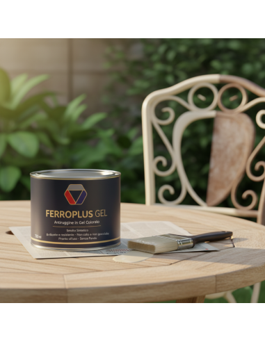 Ferroplus Gel Smalto Antiruggine Biancoperla Per Ferro E Metallo 750 ml